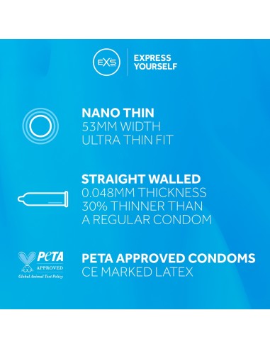 Préservatifs fins Nano Thin 53mm x3