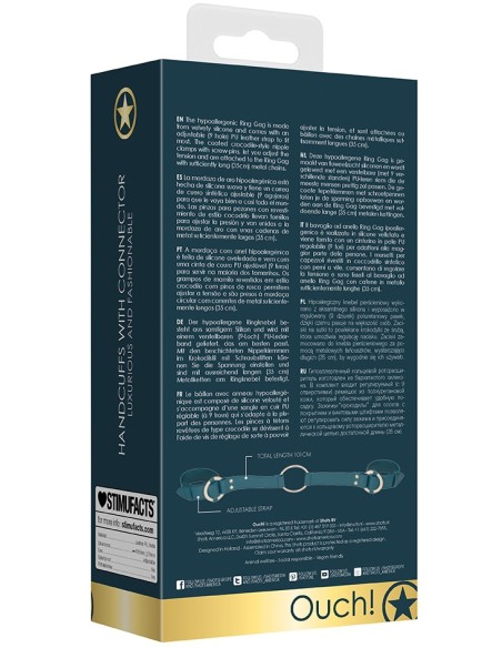 Menottes pour poignets avec Anneaux Halo Bleu