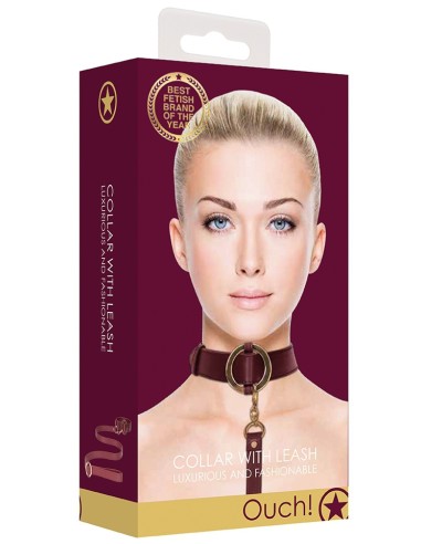 Collier-Laisse Halo Col Rouge