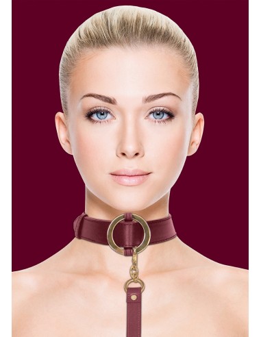 Collier-Laisse Halo Col Rouge