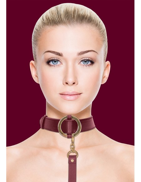 Collier-Laisse Halo Col Rouge