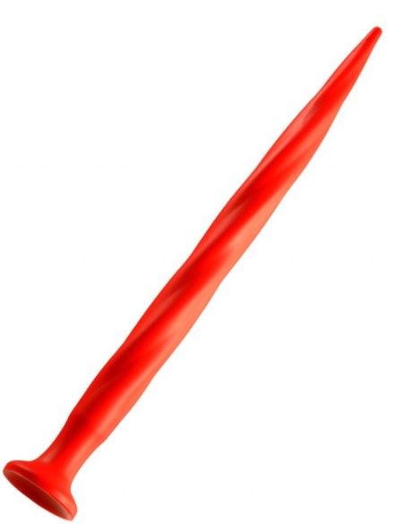 Gode long Stretch Worm N°1 - 39 x 3cm Rouge