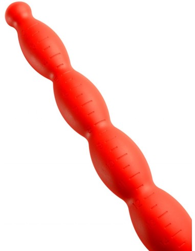 Gode long Stretch Worm N°2 - 40 x 4cm Rouge