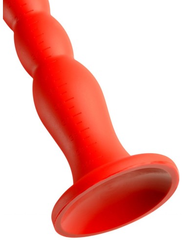Gode long Stretch Worm N°2 - 40 x 4cm Rouge