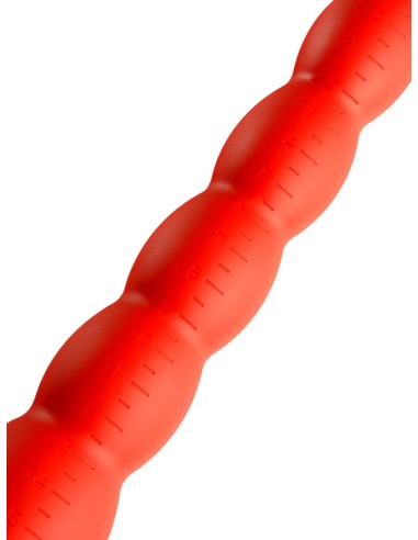 Gode long Stretch Worm N°4 - 50 x 5.2cm Rouge