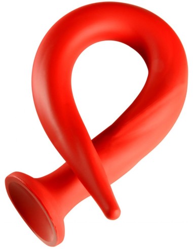 Gode long Stretch Worm N°5 - 64 x 5.2cm Rouge