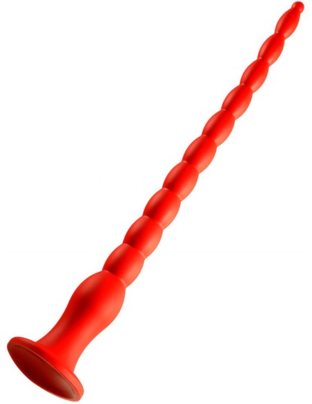Gode long Stretch Worm N°6 - 60 x 6cm Rouge