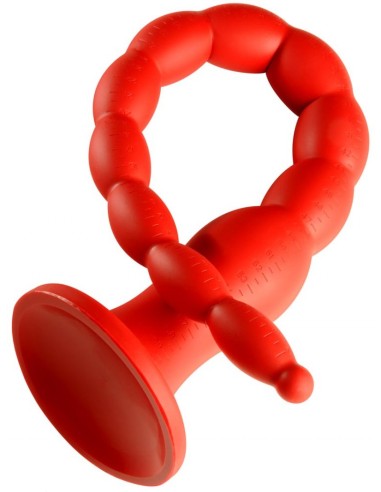 Gode long Stretch Worm N°6 - 60 x 6cm Rouge