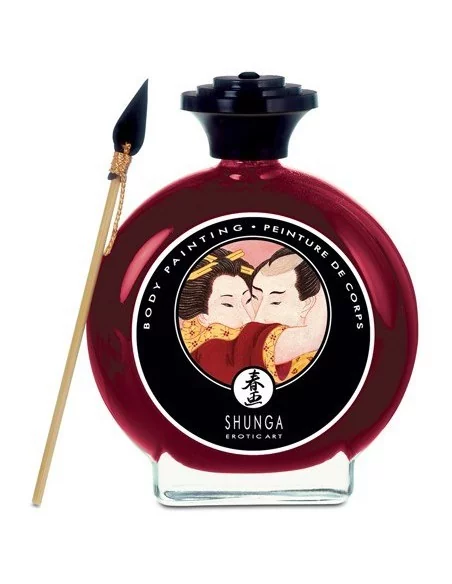 Peinture corporelles à la Fraise- Shunga-100ml