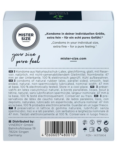 Préservatifs Mister Size 47mm x3