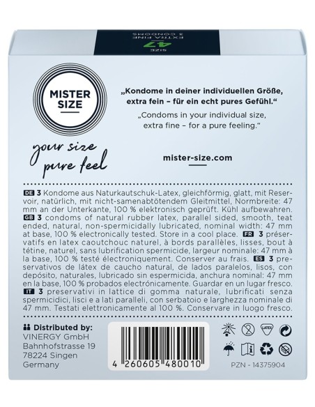 Préservatifs Mister Size 47mm x3