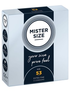 Préservatifs MISTER SIZE 53mm x3