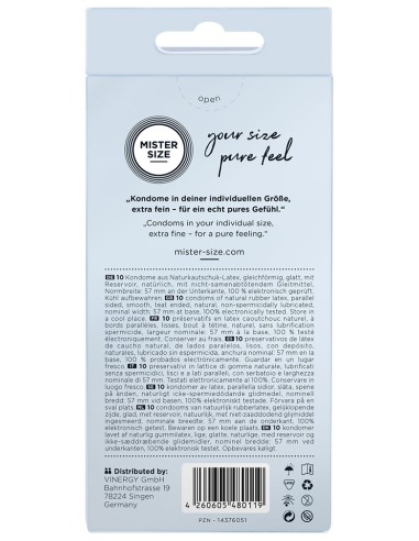Préservatifs Mister Size 57mm x10
