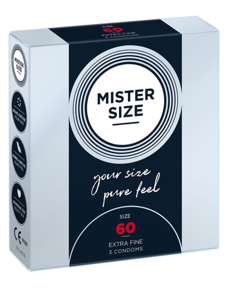Préservatifs MISTER SIZE 60mm x3