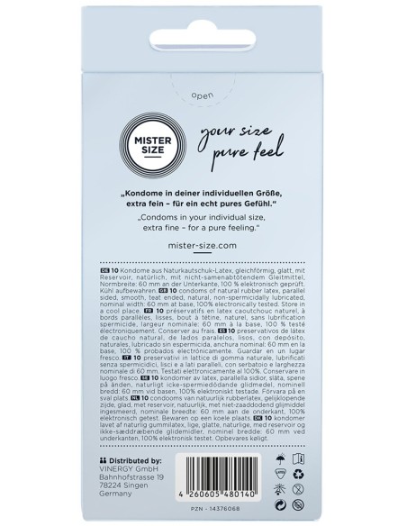 Préservatifs Mister Size 60mm x10