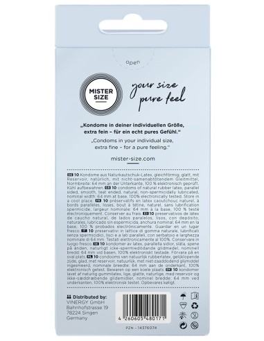 Préservatifs Mister Size 64mm x10