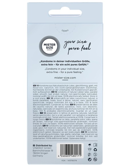Préservatifs Mister Size 64mm x10