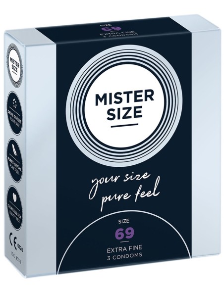 Préservatifs MISTER SIZE 69mm x3 Préservatifs MISTER SIZE 69mm x3