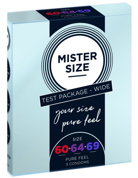 Préservatifs MISTER SIZE Échantillon 3 tailles 60