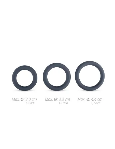 Set de 3 cockrings Boners Silicone 9mm