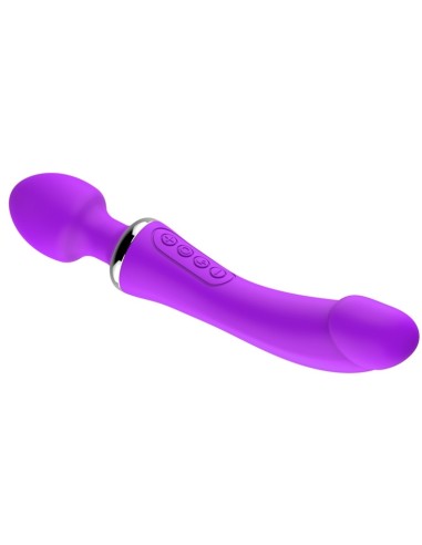 Wand et Vibro Double End 22cm Violet