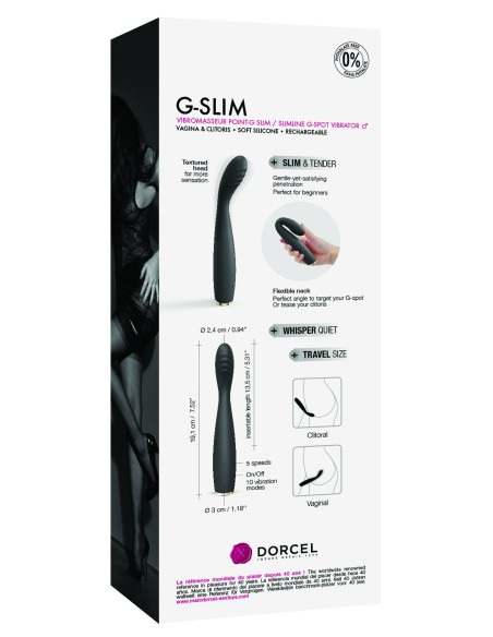 Stimulateur G-Slim Dorcel 19cm Noir Stimulateur G-Slim Dorcel 19cm Noir