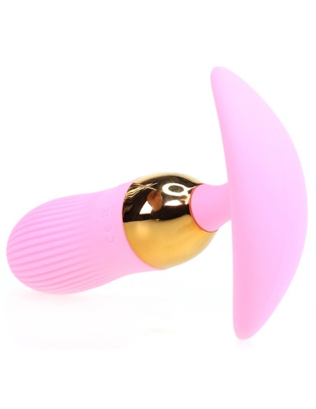 Plug vibrant Stripe Egg 10 x 3cm Rose