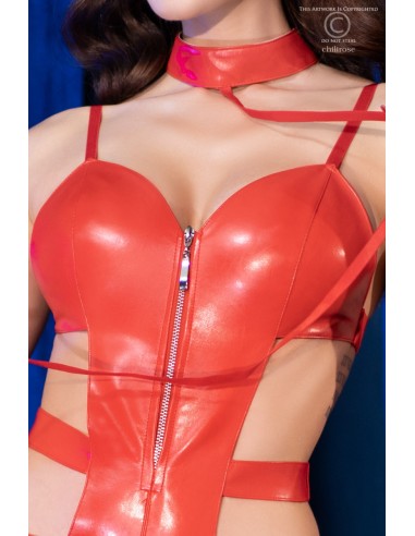 Body Wetlook Kessia Rouge