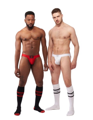 Lot de 3 Jockstraps Mister B TORONTO Blanc-Noir-Rouge
