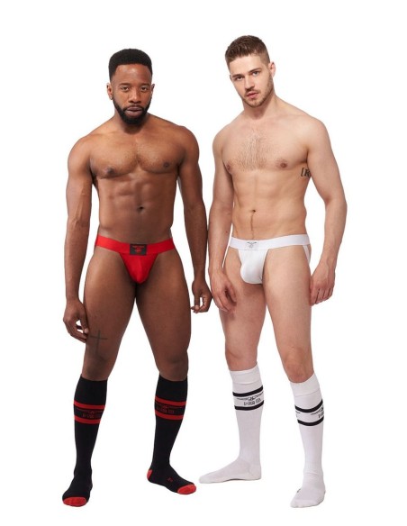 Lot de 3 Jockstraps Mister B TORONTO Blanc-Noir-Rouge