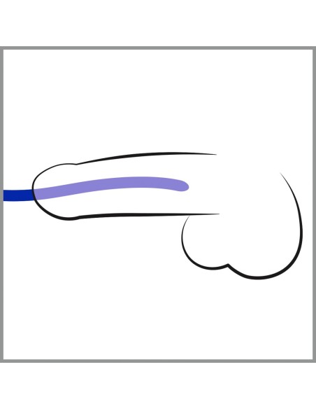 Lot de 3 tiges d'urètre silicone Bleues 16cm - Diamètre 7-12mm