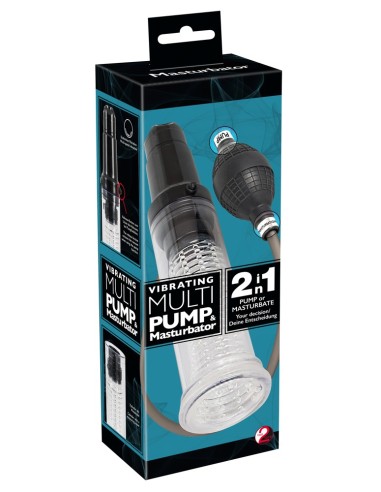 Pompe à pénis vibrante Multipump 16.5 x 4.5cm