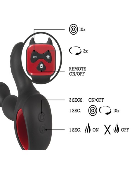 Stimulateur de prostate vibrant Diablo 10 x 3cm