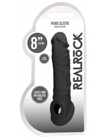 Gaine de pénis Realrock Curve 17 x 4.5cm Noire Gaine de pénis Realrock Curve 17 x 4.5cm Noire