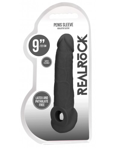 Gaine de pénis Realrock 17 x 4.5cm Noire