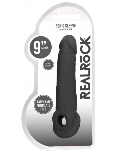 Gaine de pénis Realrock 17 x 4.5cm Noire