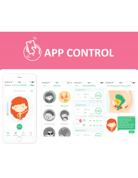 Oeuf vaginal connecté Kegel Coach 6 x 3cm