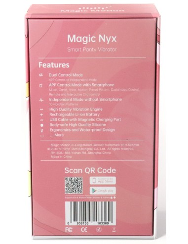 Vibro de culotte connecté Magic Nyx Rouge