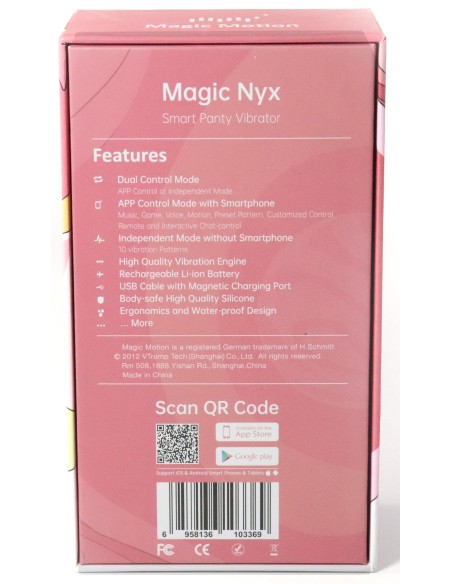 Vibro de culotte connecté Magic Nyx Rouge