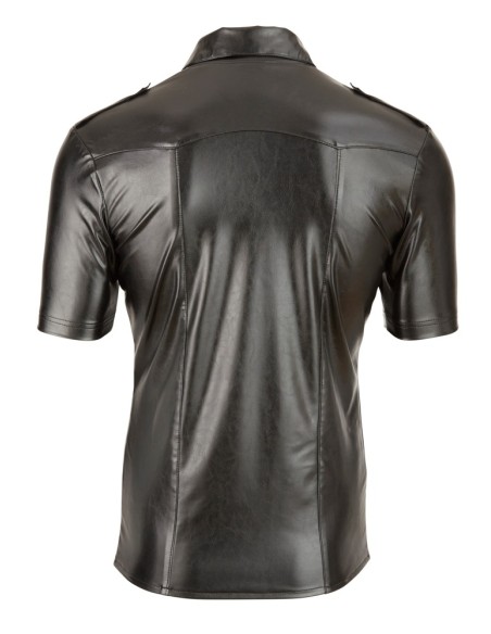 Chemise LEO imitation Cuir Noir