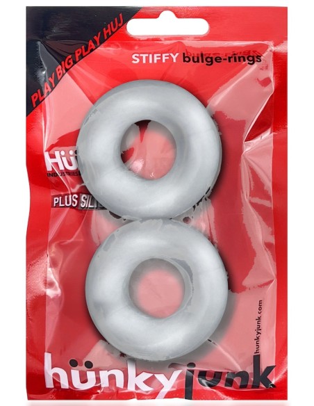 Lot de 2 cockrings Stiffy Bulge Transparents Lot de 2 cockrings Stiffy Bulge Transparents