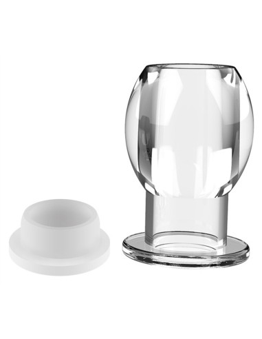 Plug tunnel avec bouchon Hollow Stop Transparent