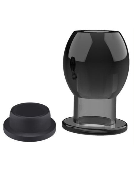 Plug Tunnel avec bouchon Hollow Stop Noir
