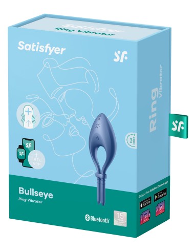 Cockring vibrant connecté Bullseye Satisfyer Bleu