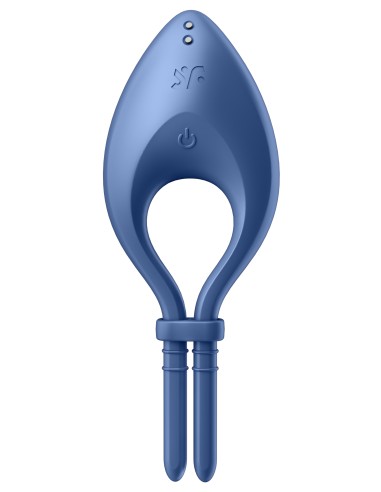 Cockring vibrant connecté Bullseye Satisfyer Bleu