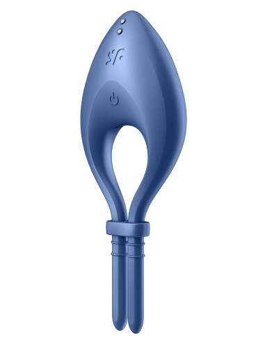 Cockring vibrant connecté Bullseye Satisfyer Bleu