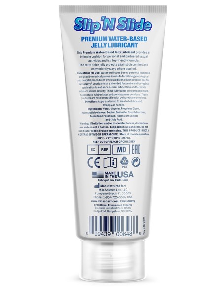 Lubrifiant Eau Slip'N Slide Swiss Navy 59ml Lubrifiant Eau Slip'N Slide Swiss Navy 59ml