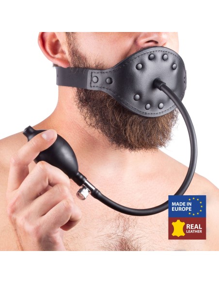 Bâillon gonflable en cuir Embout Pénis 6cm