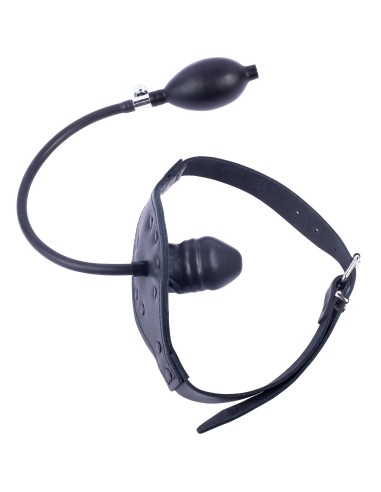 Bâillon gonflable en cuir Embout Pénis 6cm