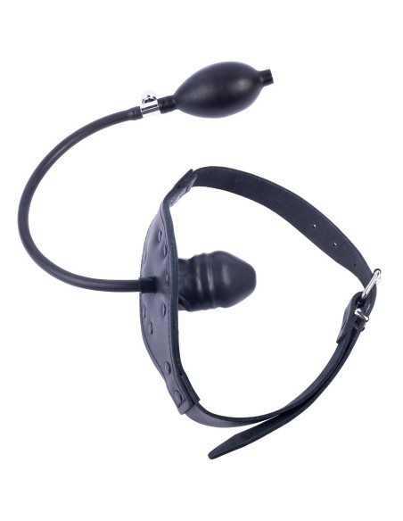 Bâillon gonflable en cuir Embout Pénis 6cm